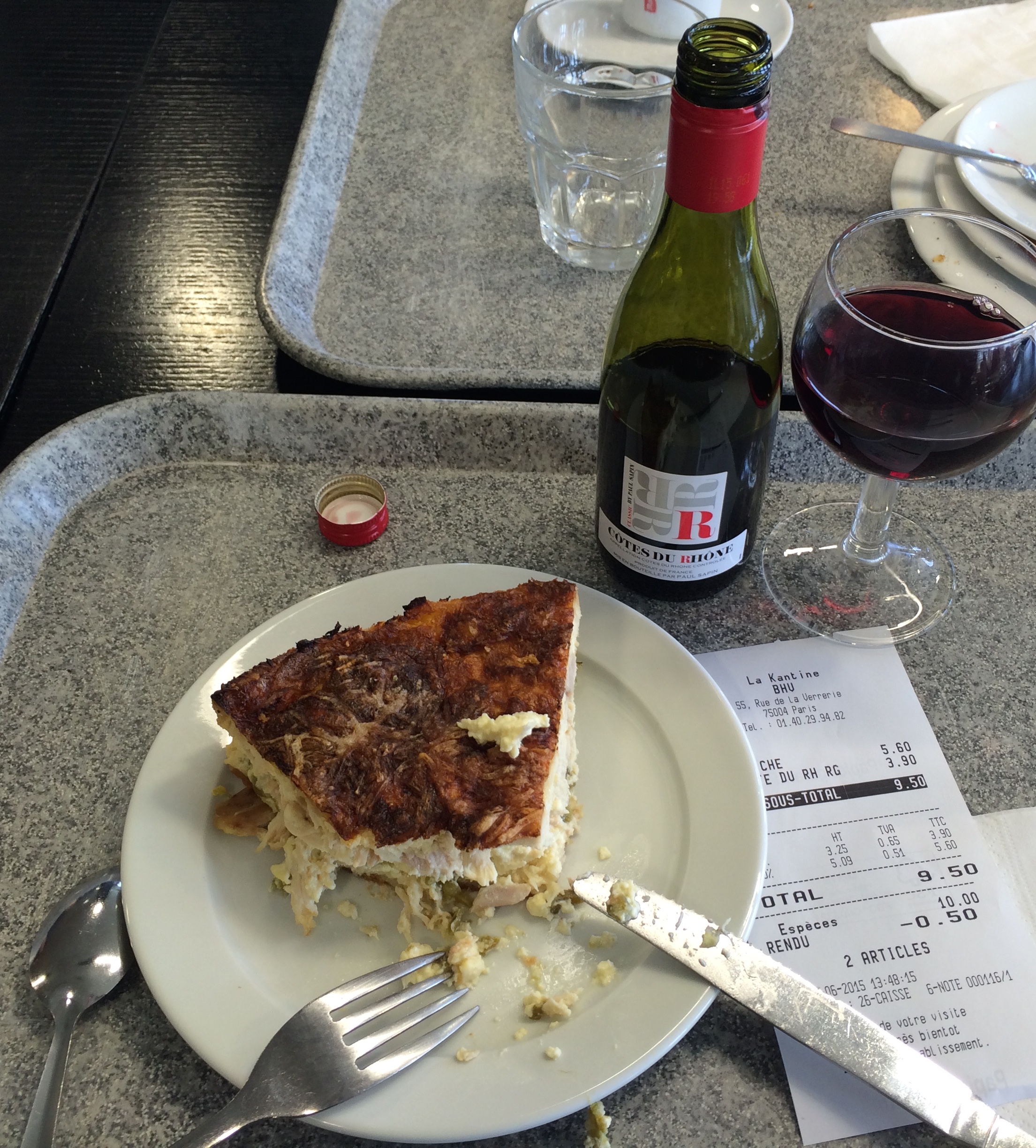 Quiche and Wine at BHV