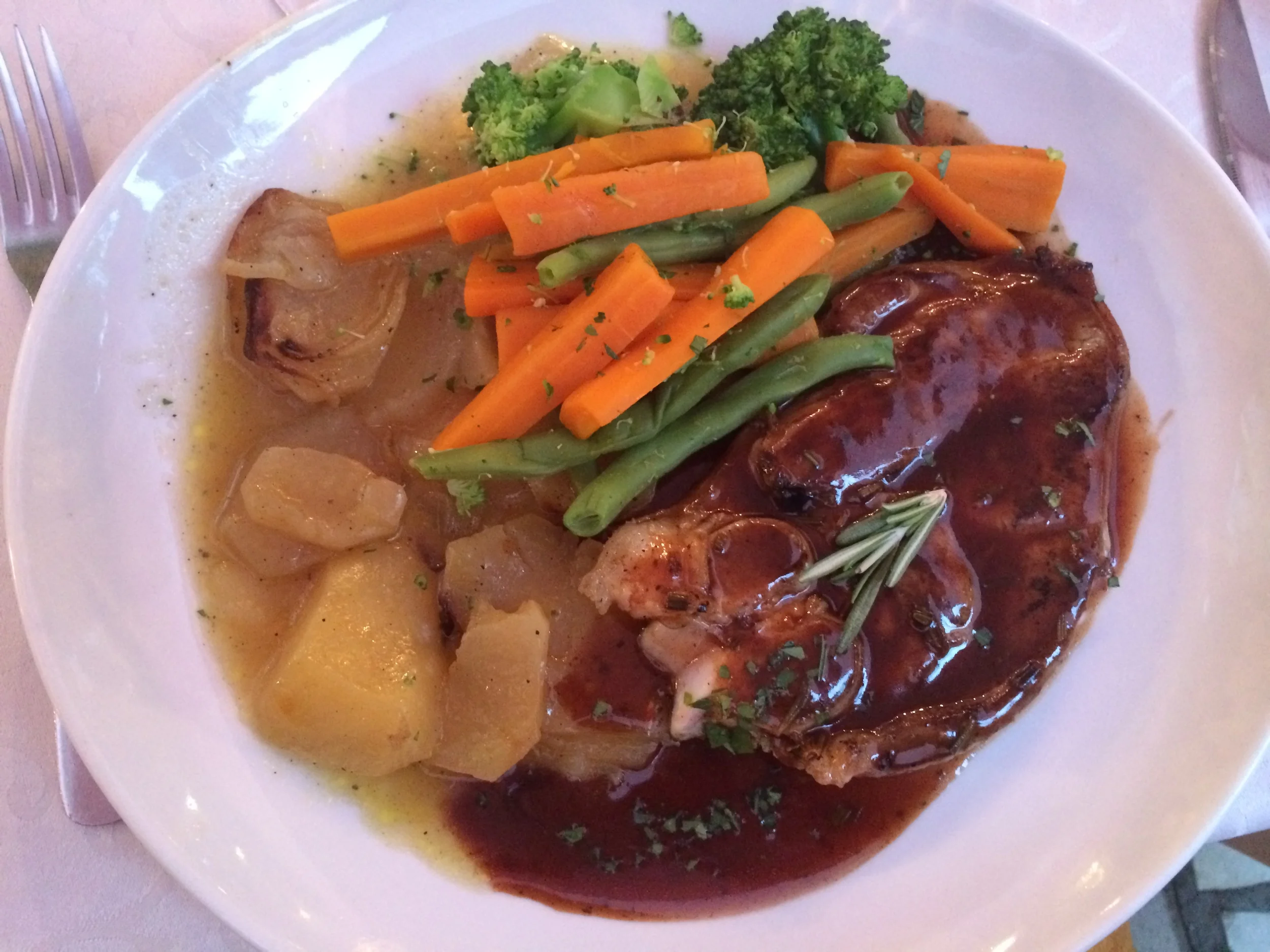 Lamb steak with Rosemary sauce