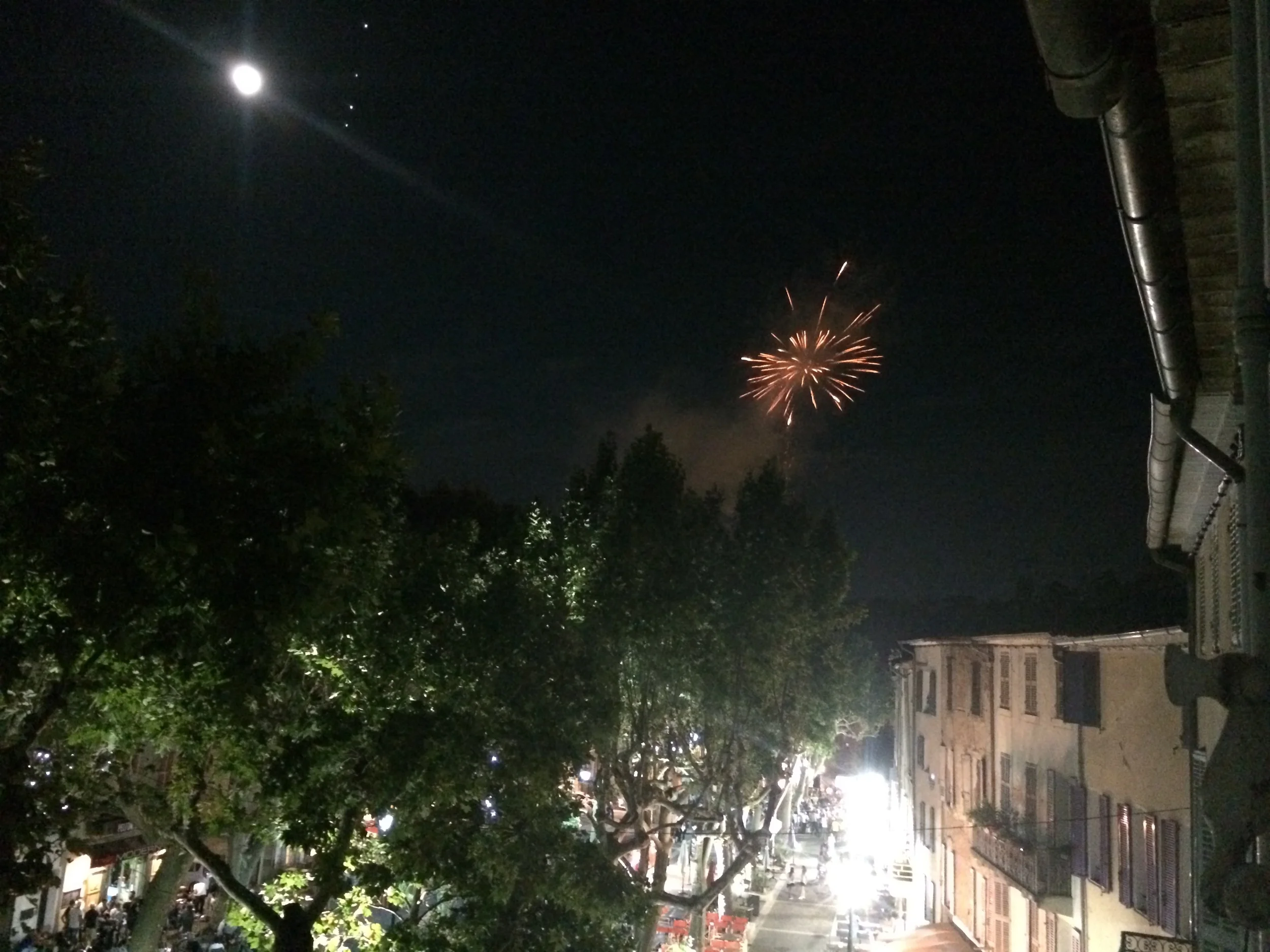 The finale of the Rock Concert - from my window. 