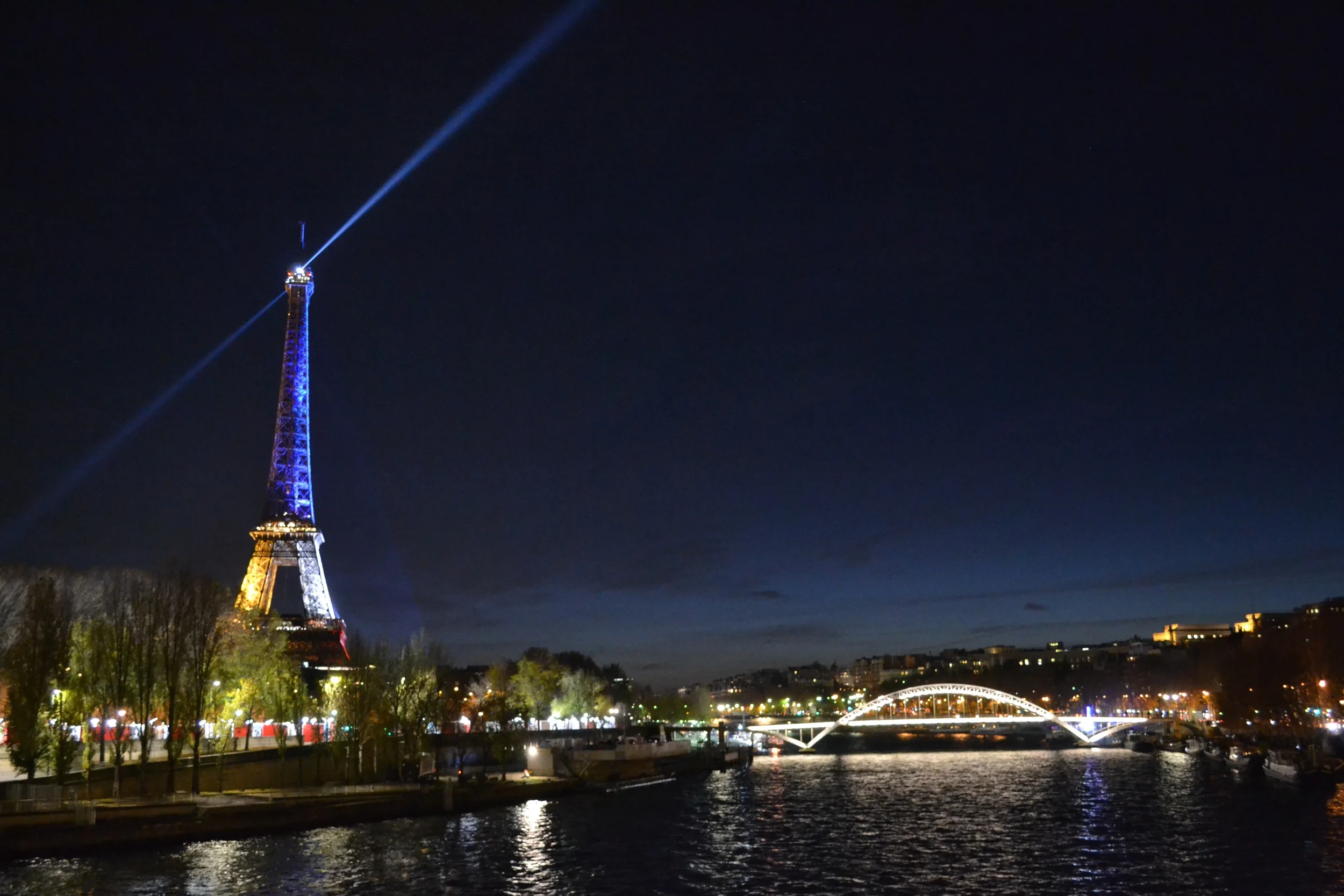 The Eiffel Tower - all decked out.