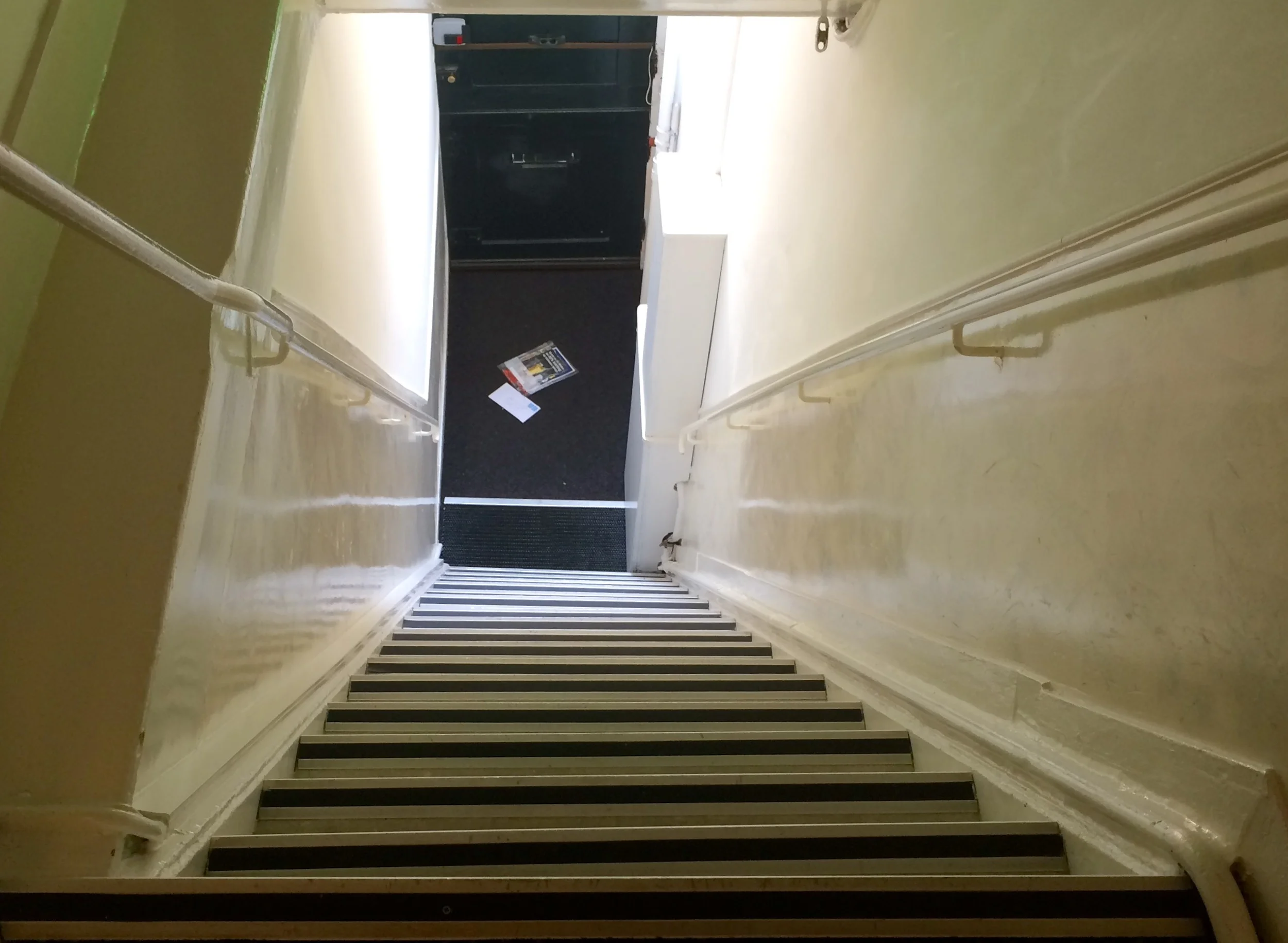 Steep and shallow stairs.