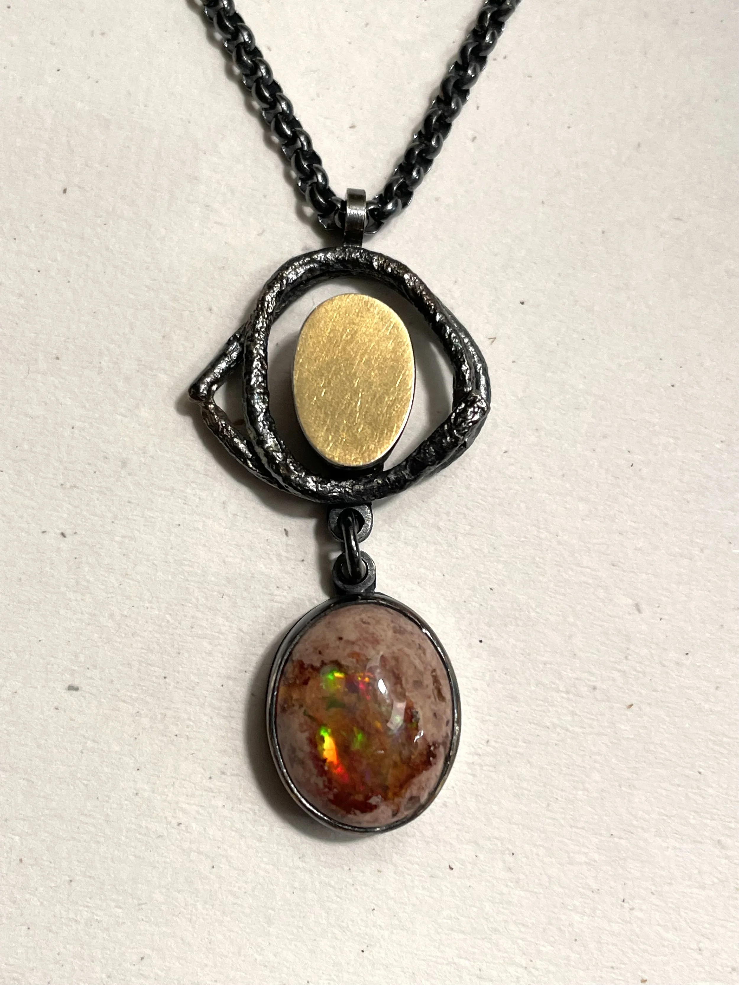 One of a Kind Pendant with Opal