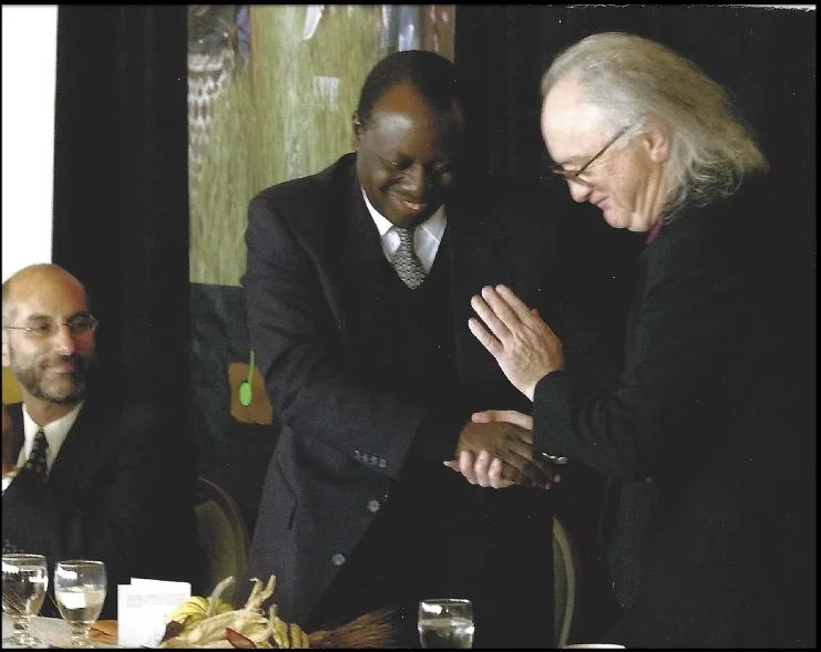 Groundwork 2001 - Five Days of Music in Seattle and Joe Strummer's last concert. From left: the President of Adobe, Secretary General of FAD and Jack Healey.