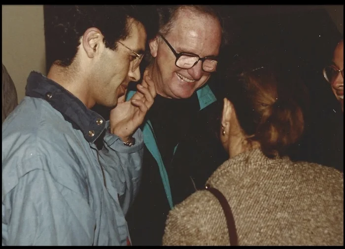 Jack Healey meets the coordinators of an upcoming concert in Istanbul, 1990.