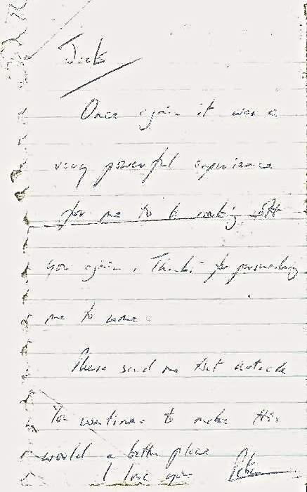 Peter Gabriel sends a thank you letter to Jack Healey after the completion of many successful concerts.