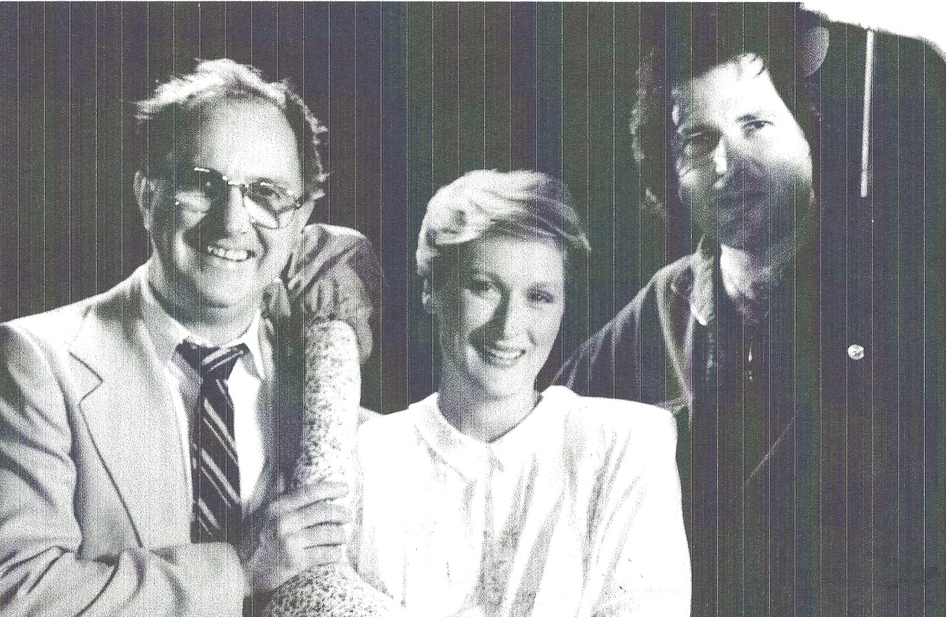 Jack Healey, Maryl Streep and Bill Fertik meet to make a public service announcement on television promoting the Conspiracy of Hope, L.A. 1985