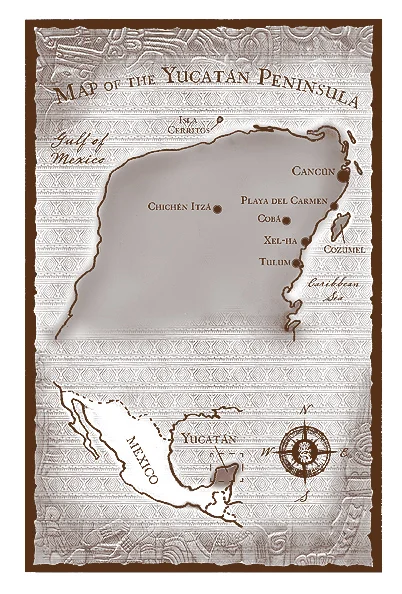 Map I drew for the Middle Grade novel, Jungle Crossing.