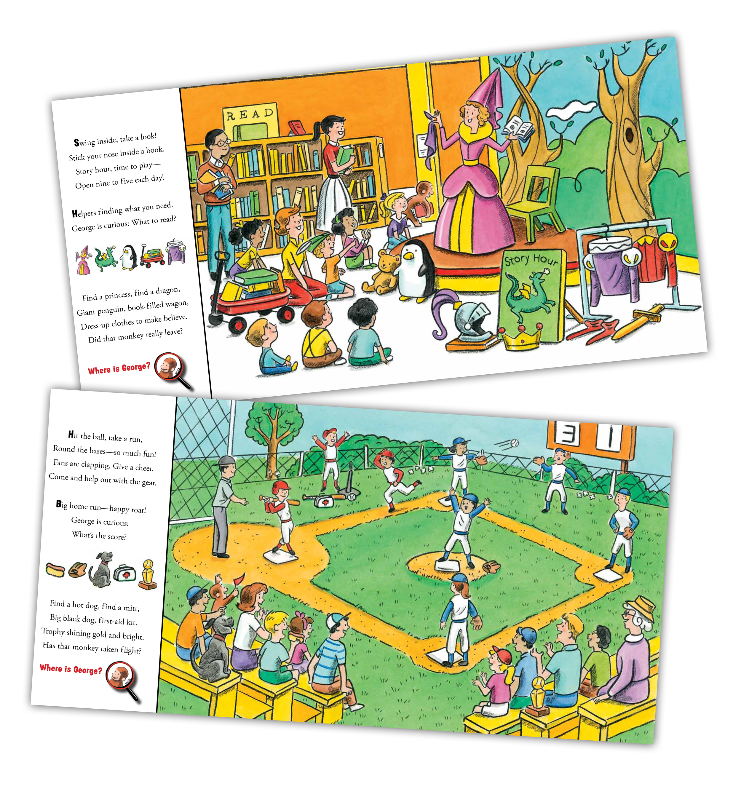 Where Is Curious George interior spreads