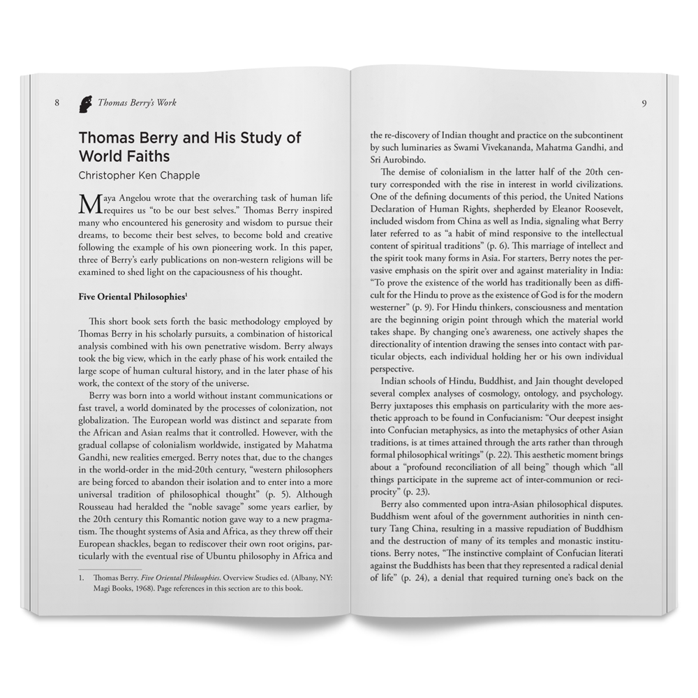 Thomas Berry, a Book Layout