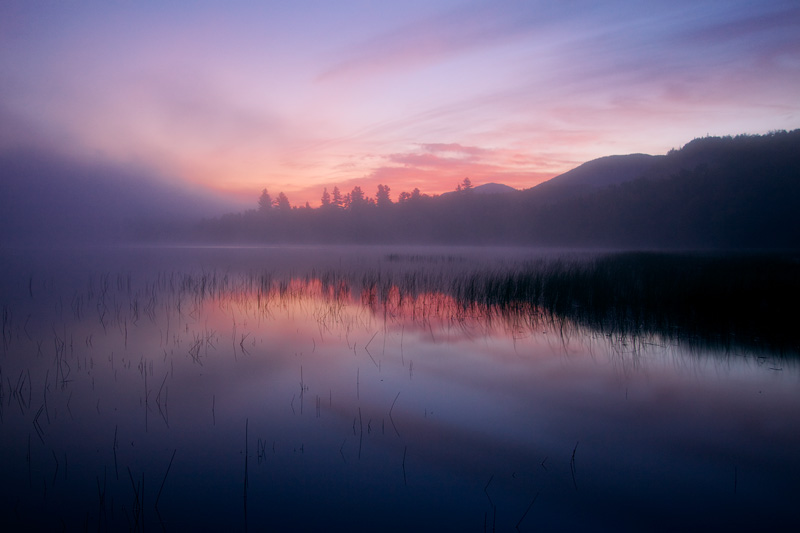 A Peaceful Morning on Connery Pond, Adirondack State Park, New York, United States.