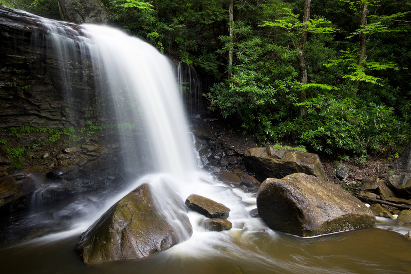 Falls on Pendleton Run, Blackwater Falls State Park, West Virginia, United States.