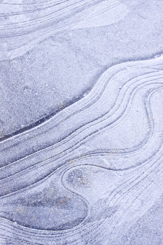 Flowy Ice Patterns, McKee-Beshers Wildlife Management Area, Maryland, United States.