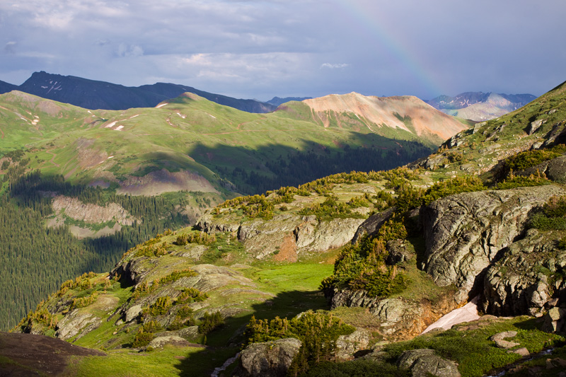 Rainbow Over Porphyry Basin, San Juan Mountains, Colorado, United States.