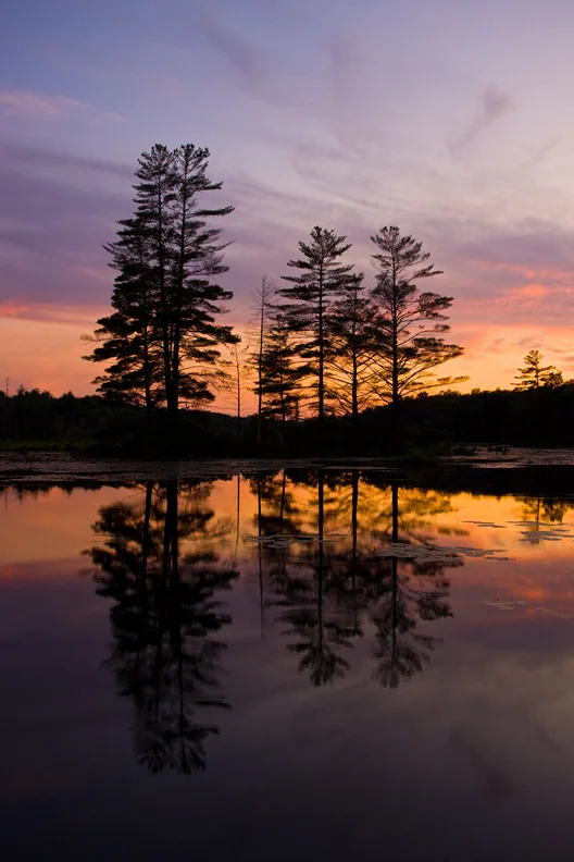 Gorton Pond at Sunset, Upstate New York, United States.