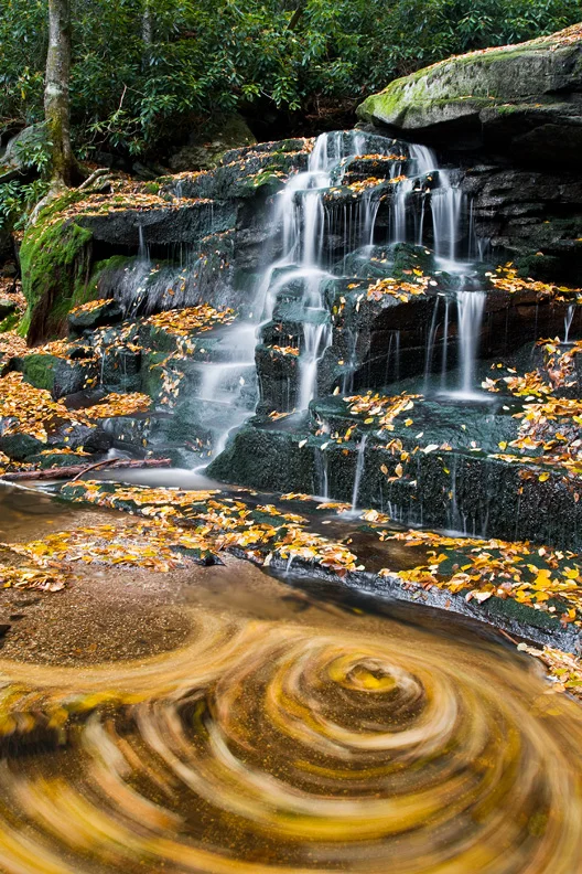 Elakala Run Waterfall, Blackwater Falls State Park, West Virginia, United States.