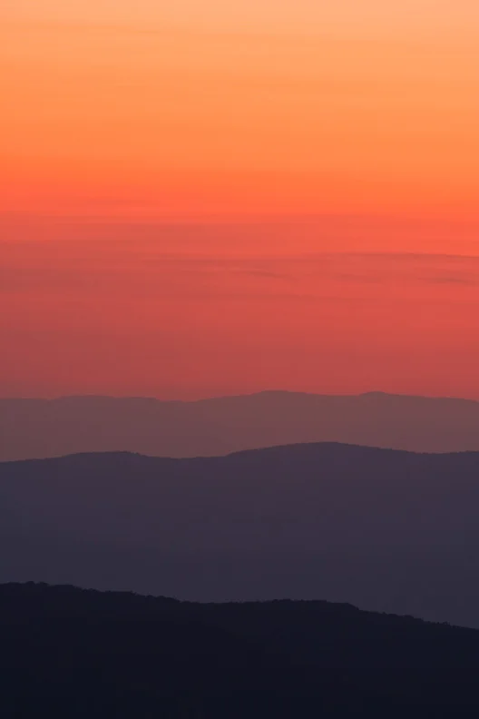 Layered Mountain Sunset, Shenandoah National Park, Virginia, United States.