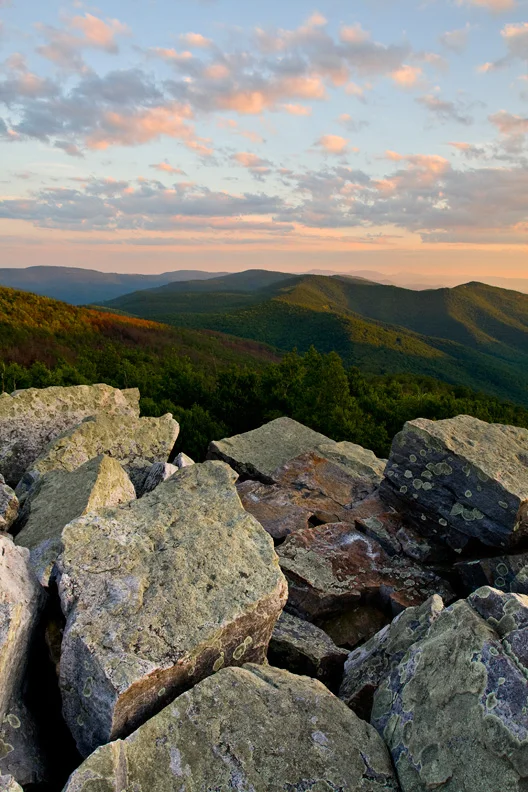 Sunset Over Blackrock Summit, Shenandoah National Park, Virginia, United States.