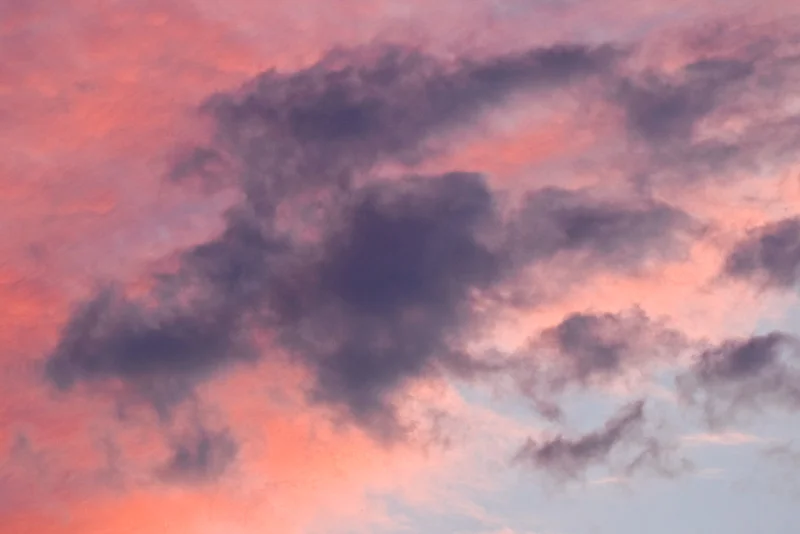 Sunset Cloud Abstract, Dark Clouds Against a Pink Sky, Virginia, United States