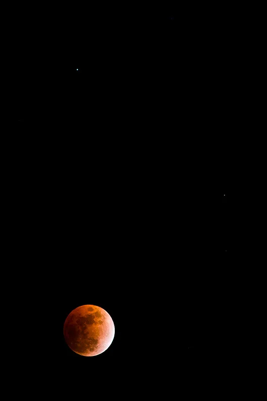 Lunar Eclipse, February 20th, Manassas Battlefield National Park, Virginia, VA, United States