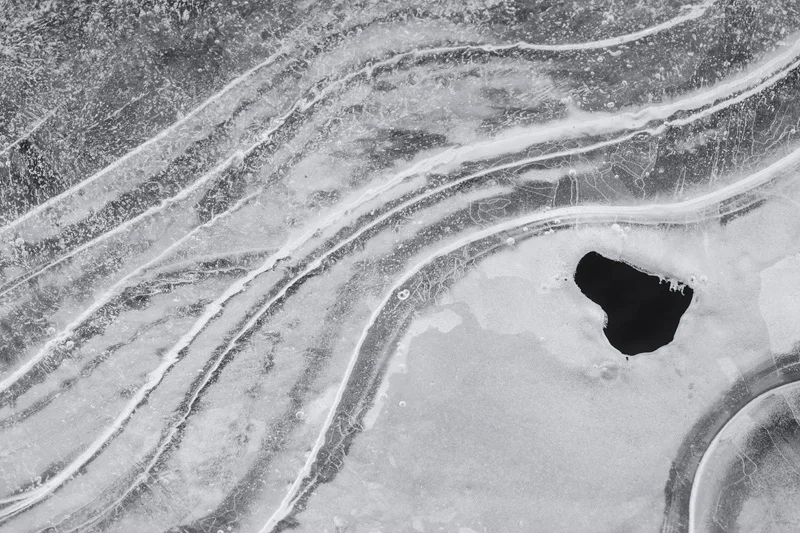 "Finding Love" - Ice Patterns, Great Falls National Park, Virginia