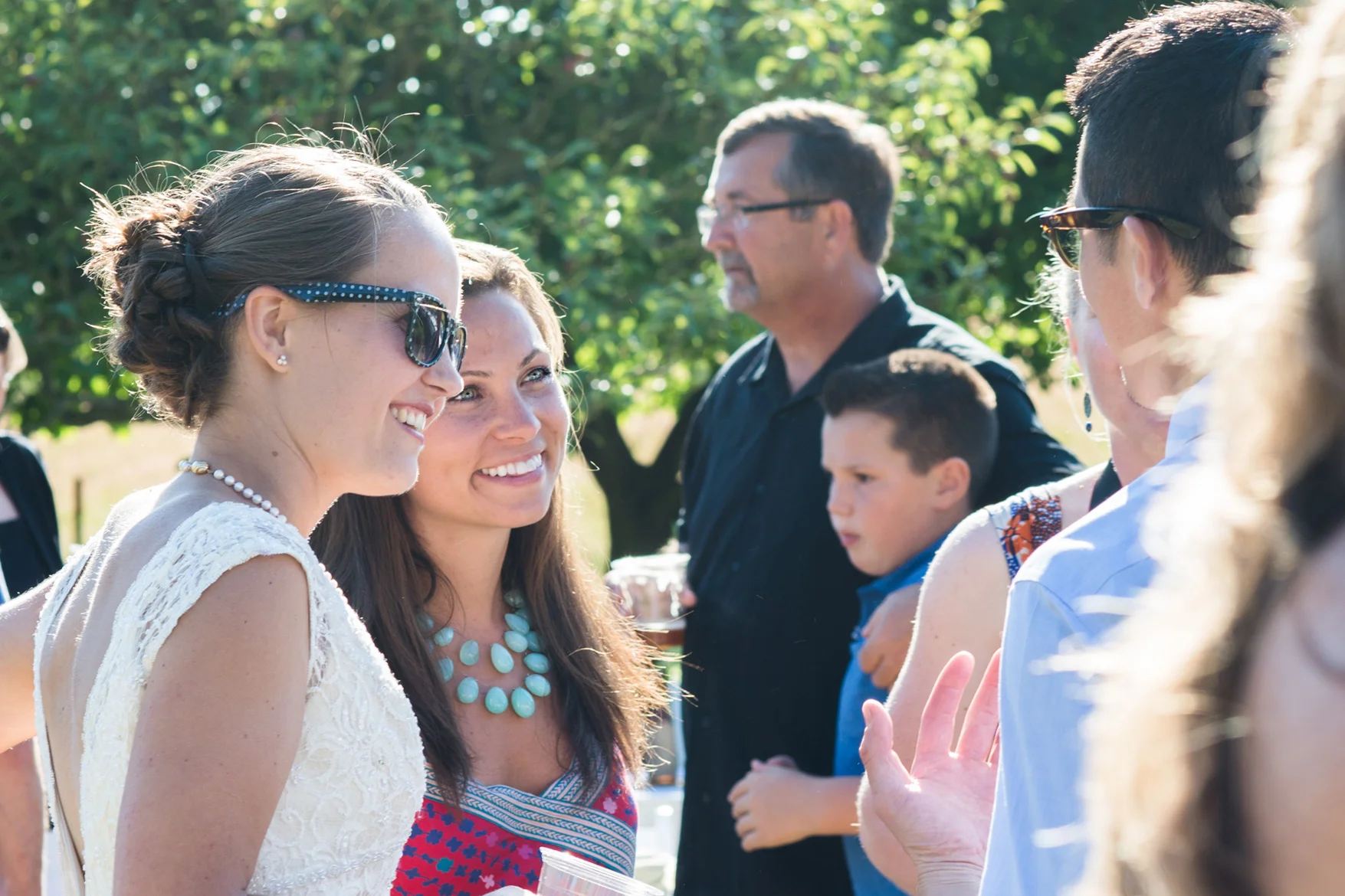 Reception in the sun