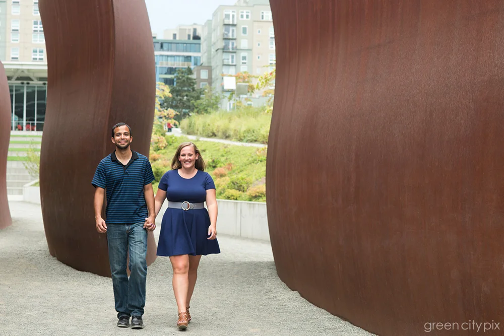 I love the tall wavy forms of this sculpture "Wake" by Richard Serra. Photo taken at the Olympic Sculpture Park.