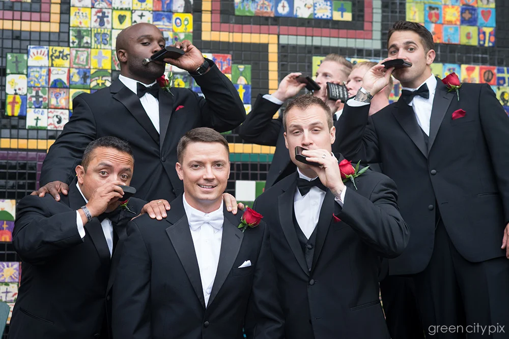 No peer pressure: Norm chooses to stay sober before the wedding.