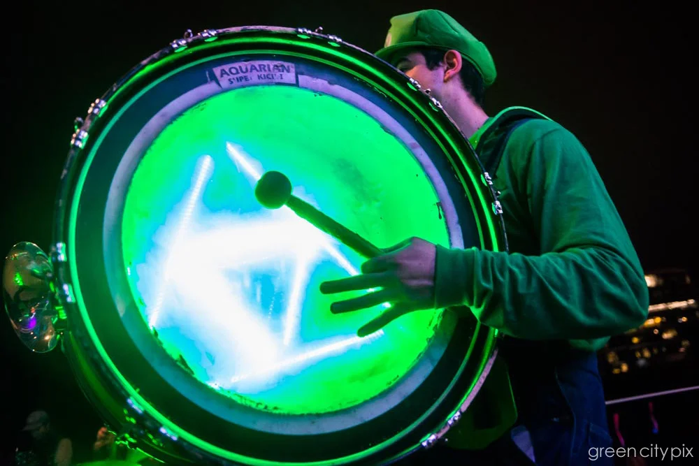 Banging the neon drum.