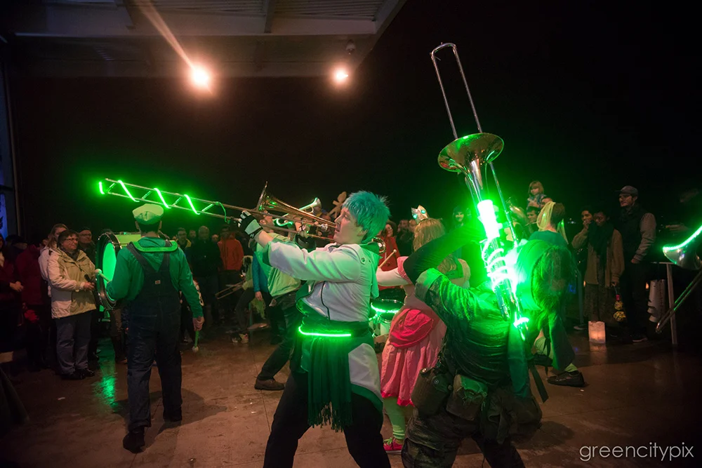 The D20 Brass Band plays nerd-funk music from video games, movies, and television and whips it up into a funky groove reminiscent of old school classics.