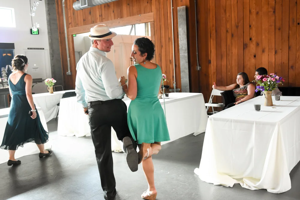 The music wasn't even playing when they broke out into a dance.