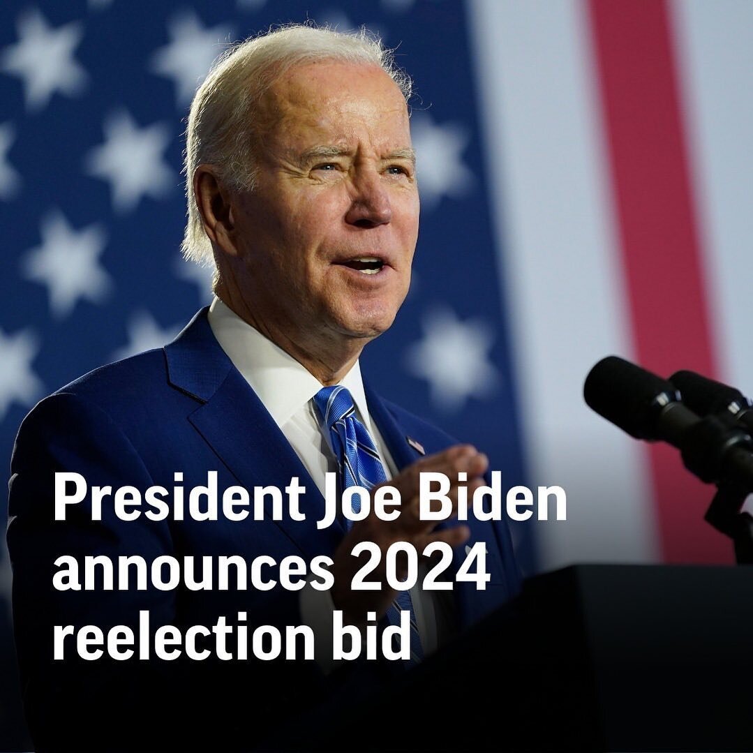 Pidi&eacute;ndole a los votantes m&aacute;s tiempo para &ldquo;terminar el trabajo&rdquo;, el presidente Joe Biden, anuncia su candidatura a la reelecci&oacute;n en 2024. #repost &bull; @apnews President Joe Biden is running for reelection in 2024, a