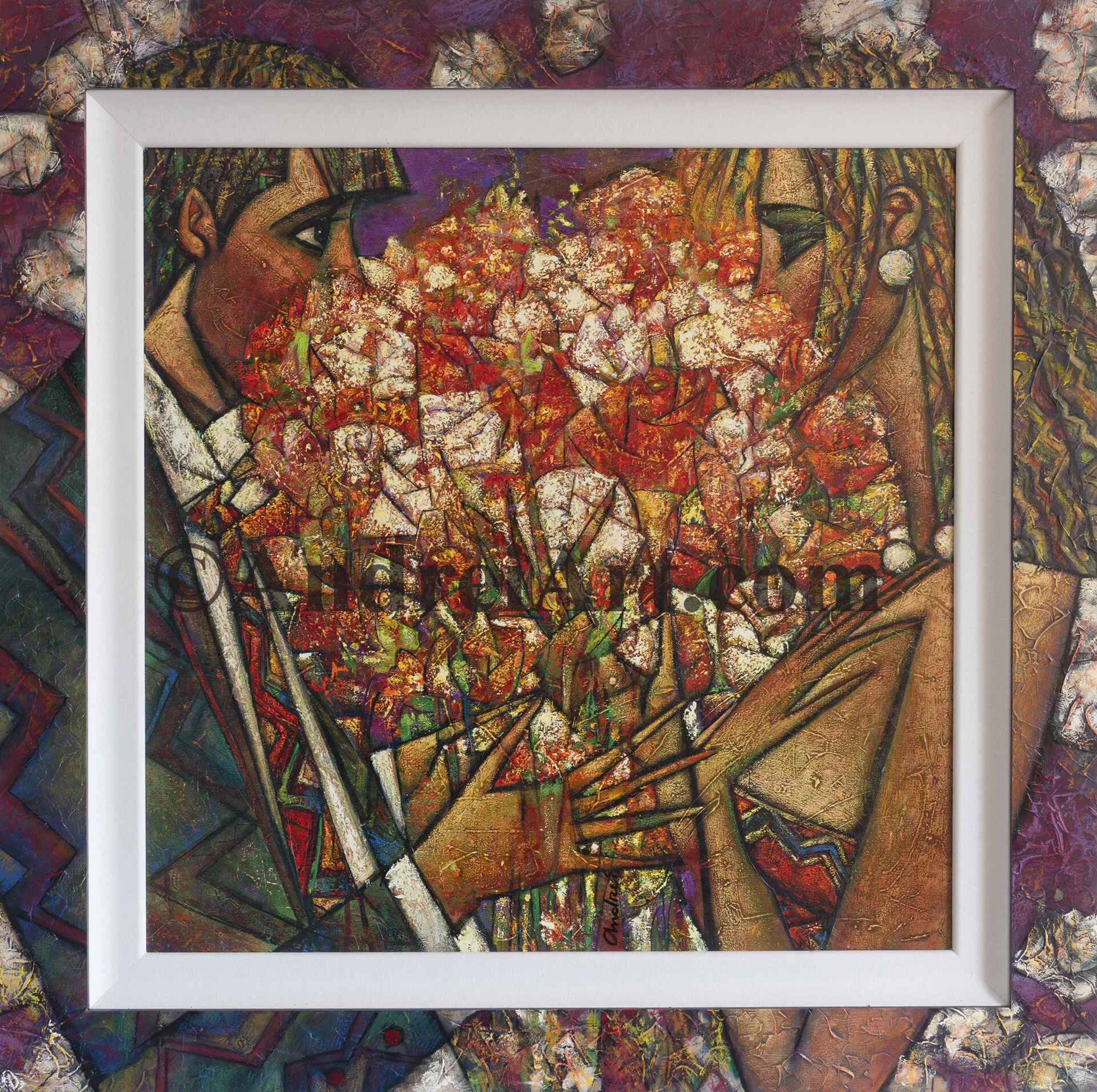 Bouquet of Love with Hand Painted Frame-9488.jpg