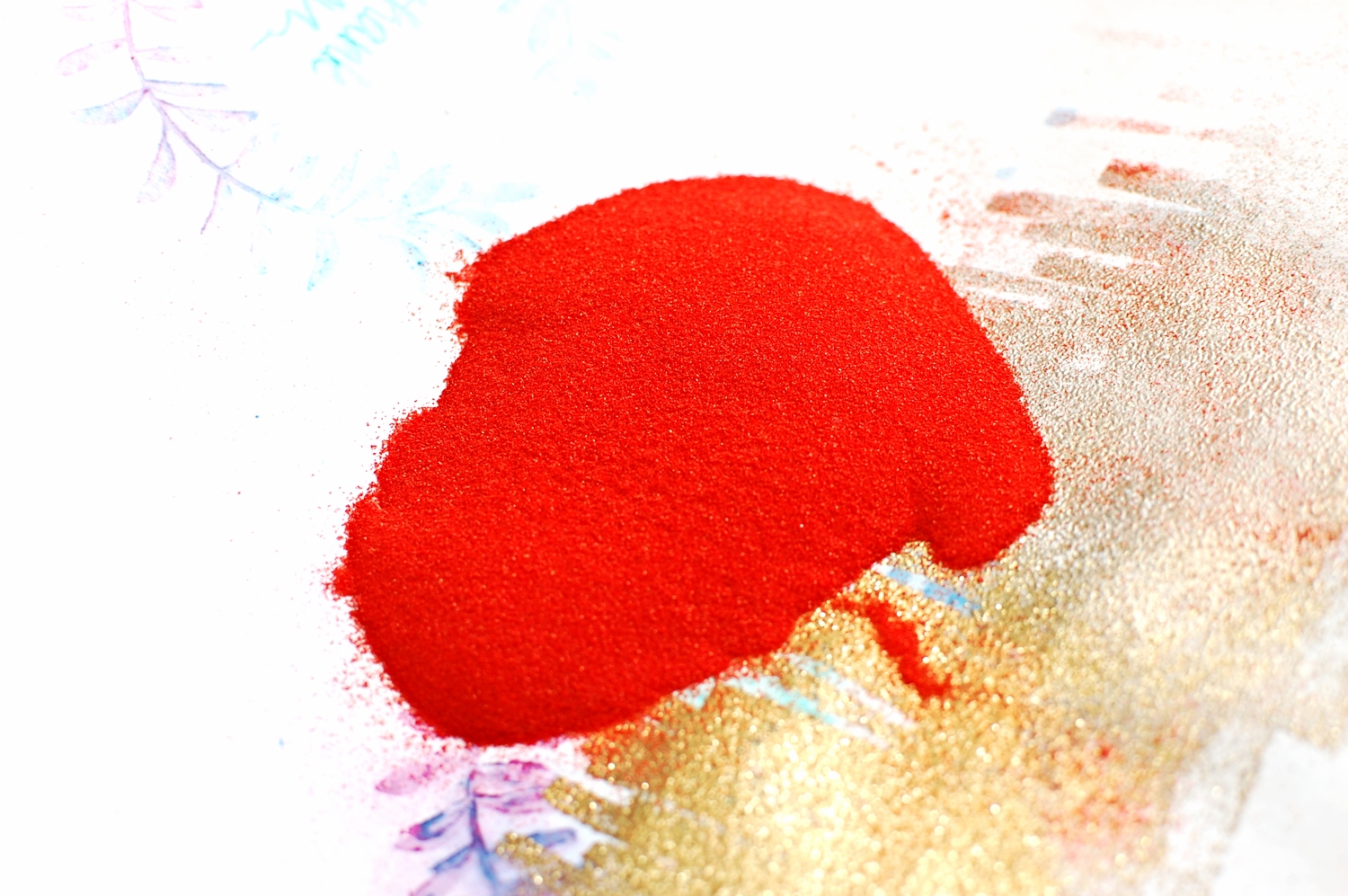 This is what it looks like out of the container-- so bright!