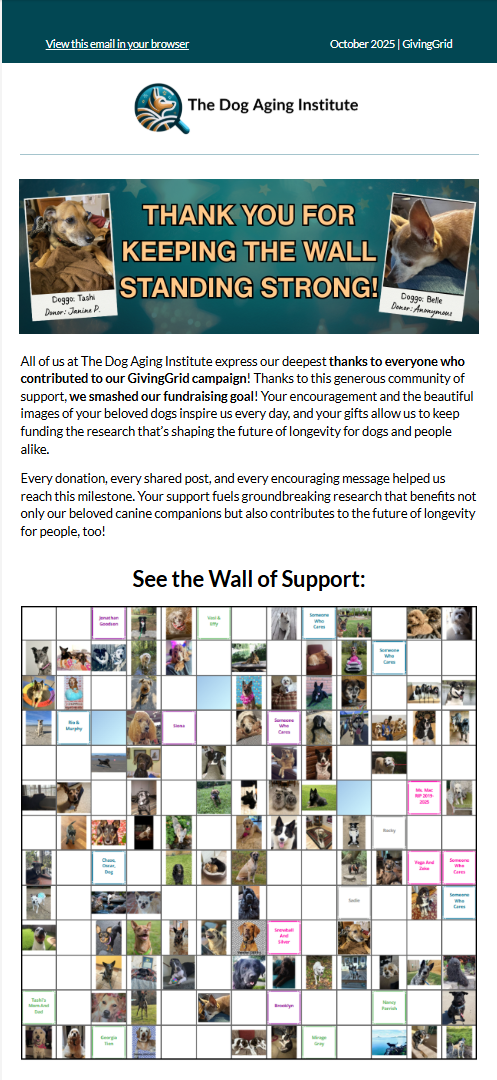 Oct. 2025 | Wall of Dogs Campaign