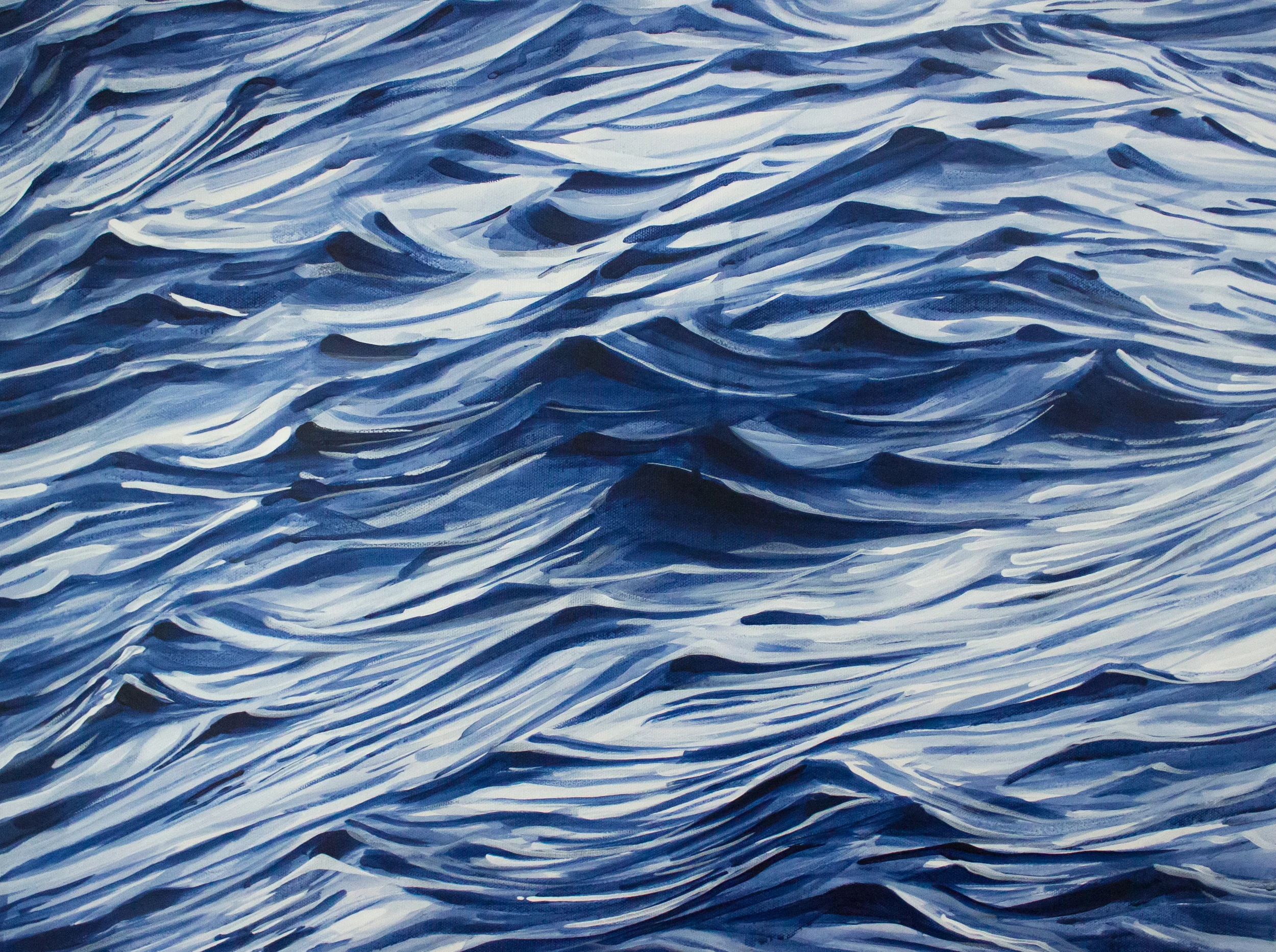 Deep Blue 18"x24" acrylic painting on canvas 