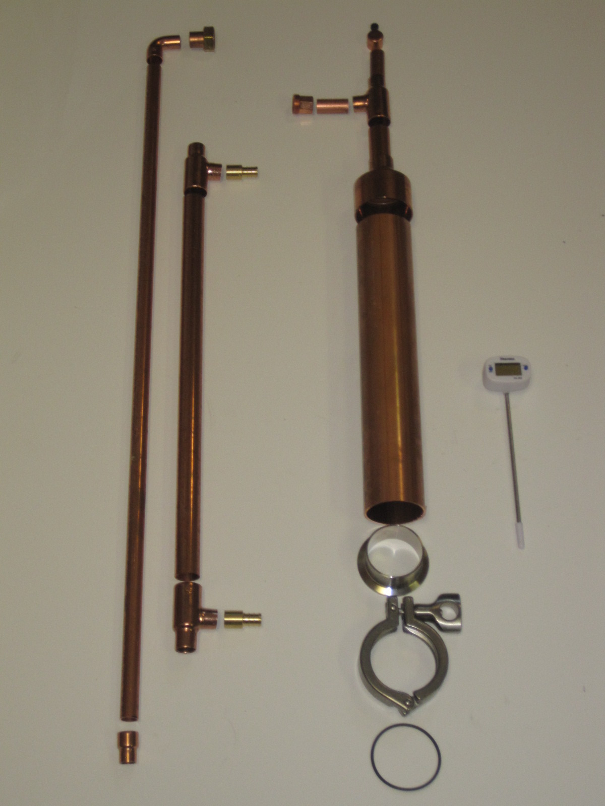 thermometer!! Moonshine Still DIY Kit Topper 2" x 1/2 Copper Tri Clamp Gasket 