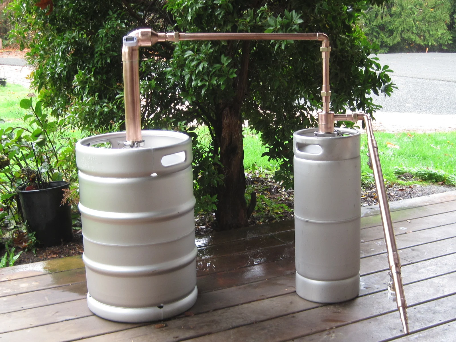 Beer Keg Whiskey Still 3/4" Piping Copper Parts Only — Moonshine