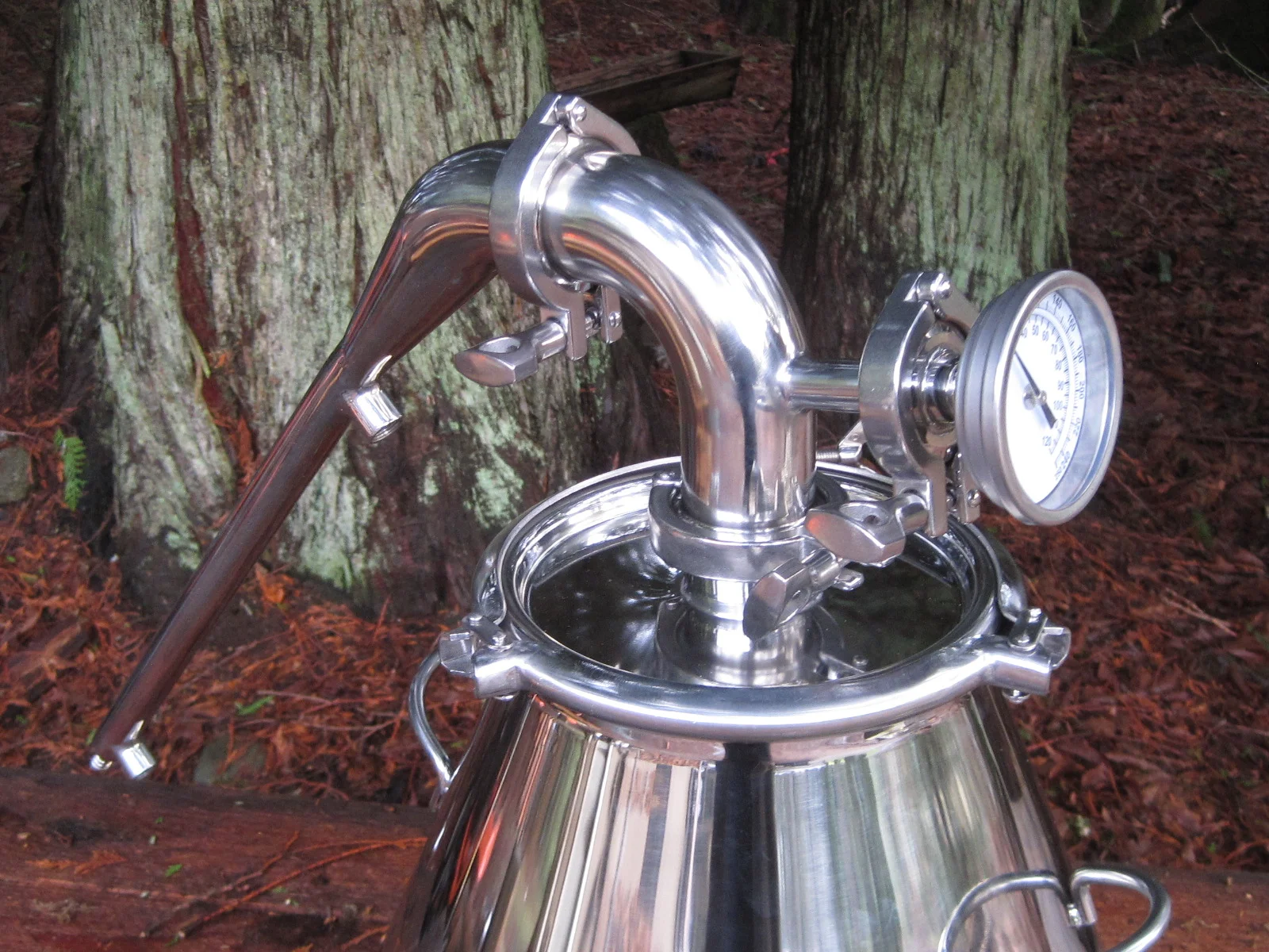 2 inch Stainless Steel Pot Still with 8 Gallon Gas Heated Kettle — Moonshine Stills and Micro