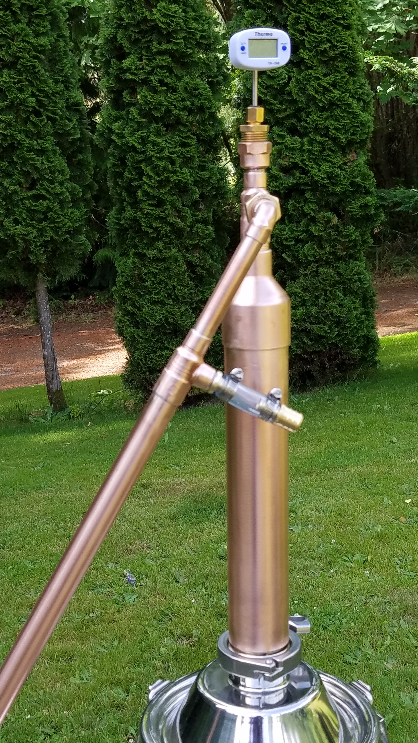 Beer Keg Kit 2" inch Pipe Copper Moonshine Still Pot Still Distillation Column 