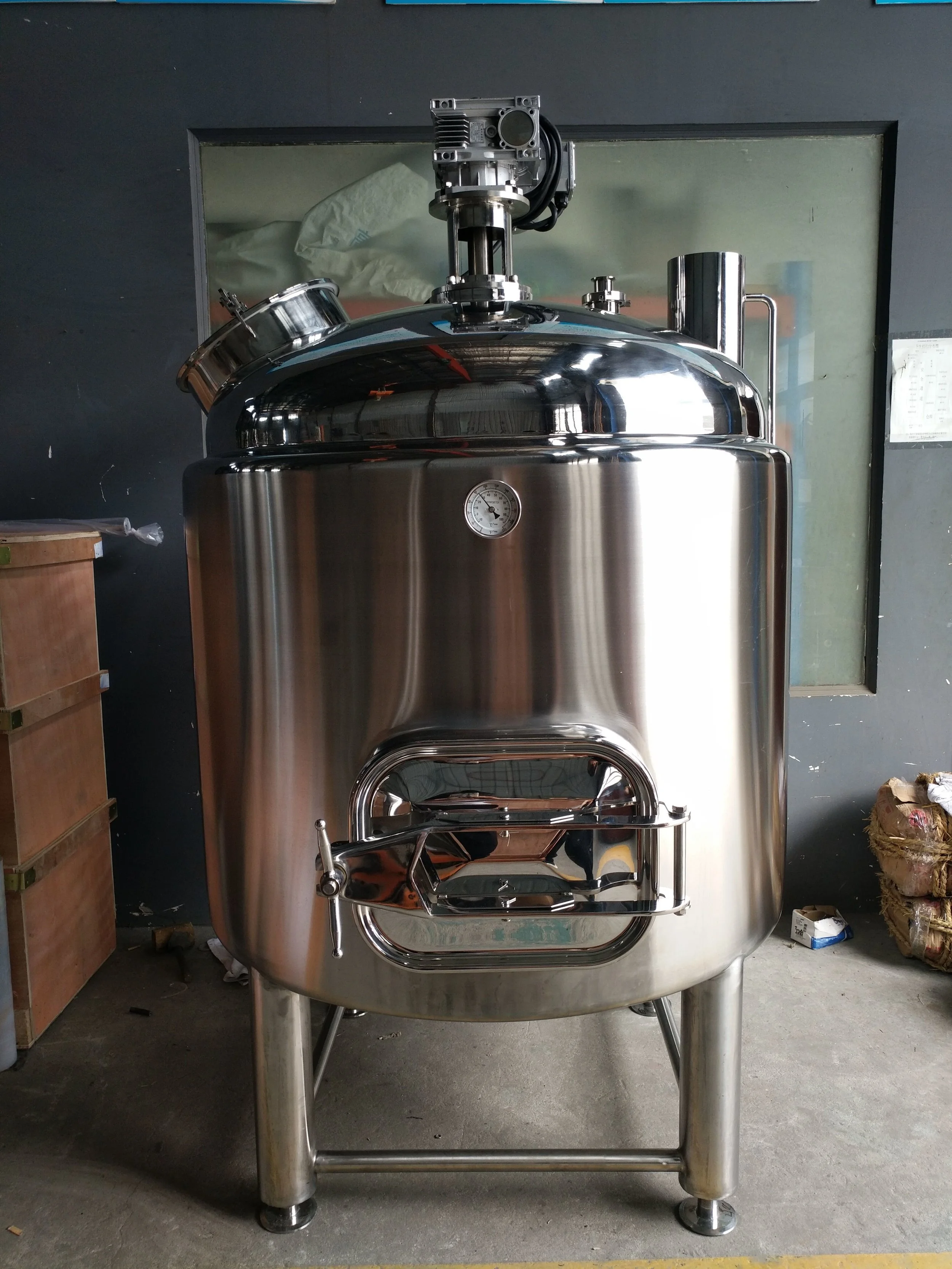 Jacketed Electric Heated Mash Tun Top and Side Manway 200L to 5000L