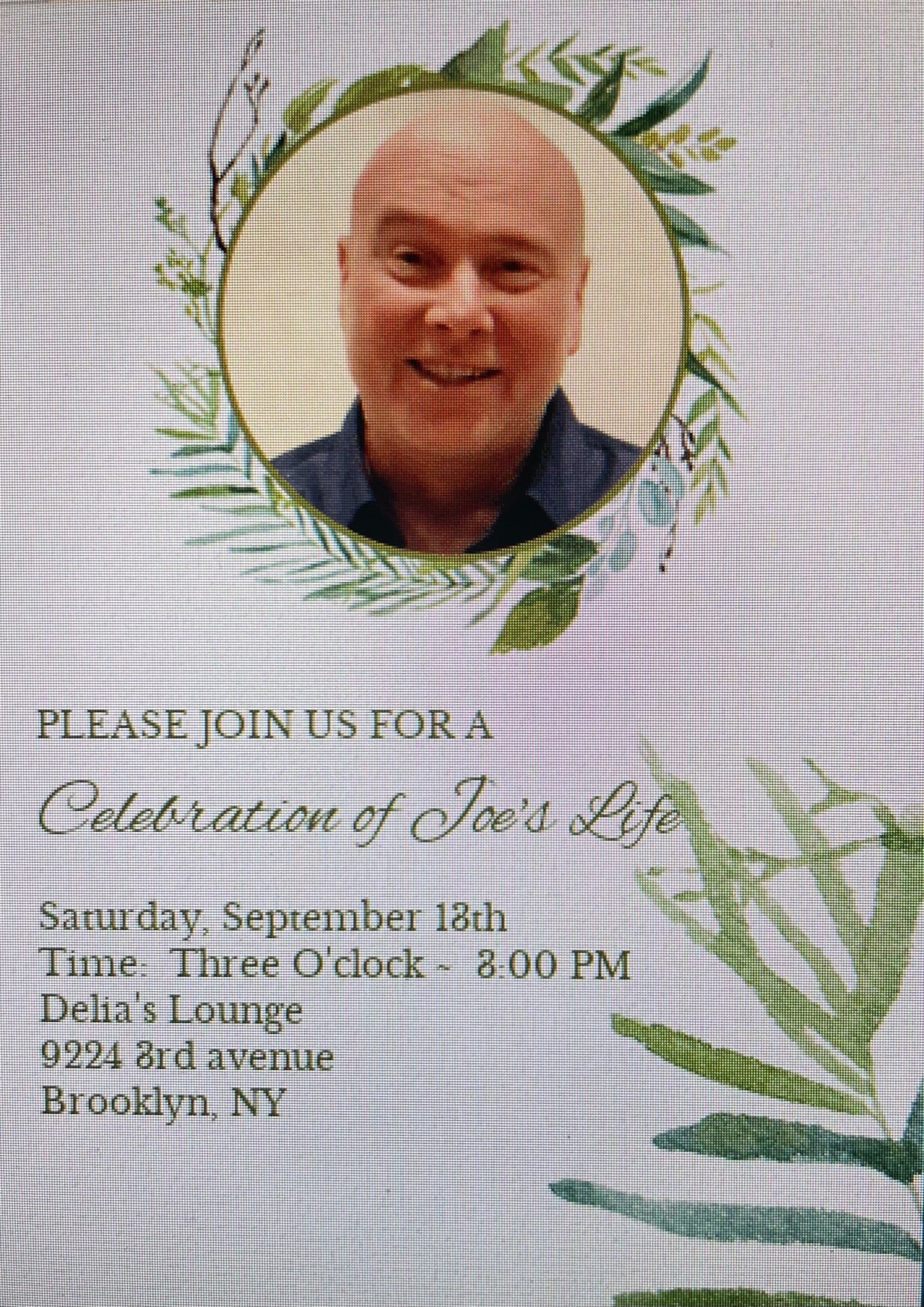 Memorial for Joe