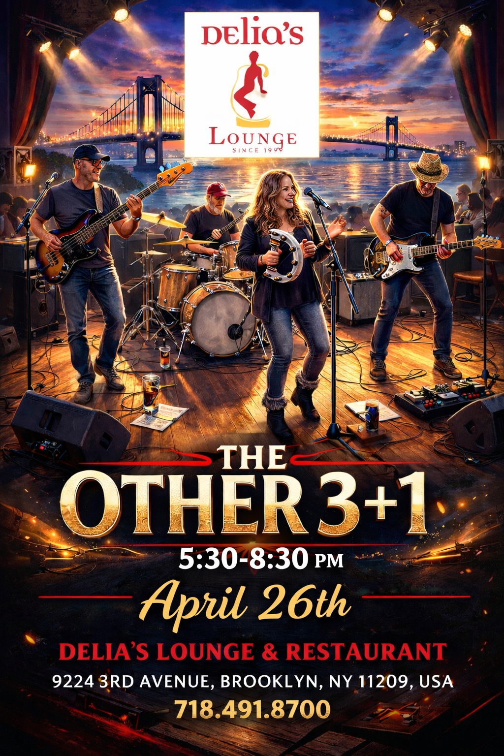 The Other 3 +1 Band playing Sunday at 5:30
