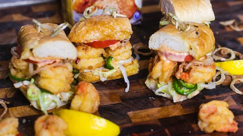 MINI GRILLED SHRIMP PO' BOY