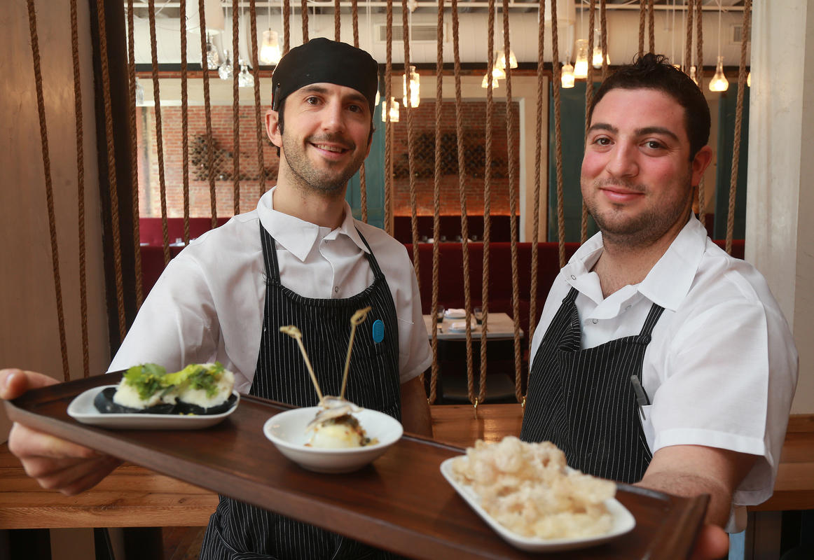 Co-executive chefs of SRV -- Kevin O’Donnell (L) and Mike Lombardi. Photo via Matt West, Boston Herald.