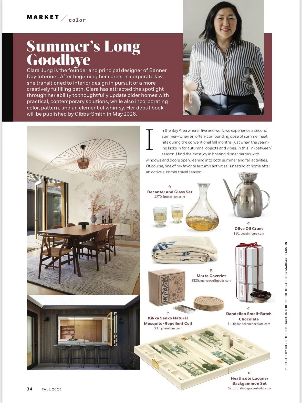 Extremely excited to share my first guest column in @ruemagazine, on newsstands this week. I share my favorite items for the lovely yet confounding &ldquo;summer in fall&rdquo; mini season that the Bay Area is well known for. We&rsquo;re in it now an