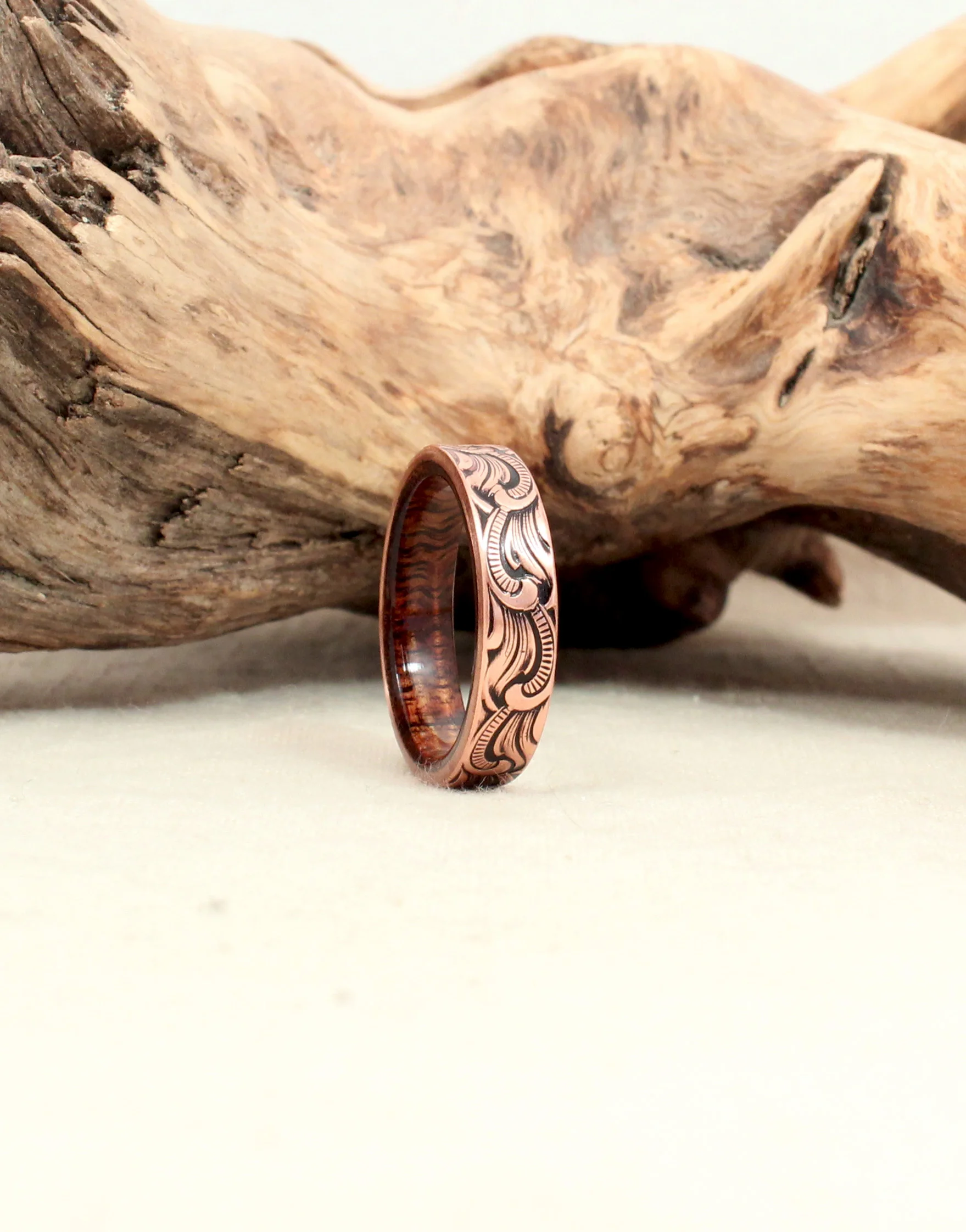 Curly Koa and Rusticated Copper