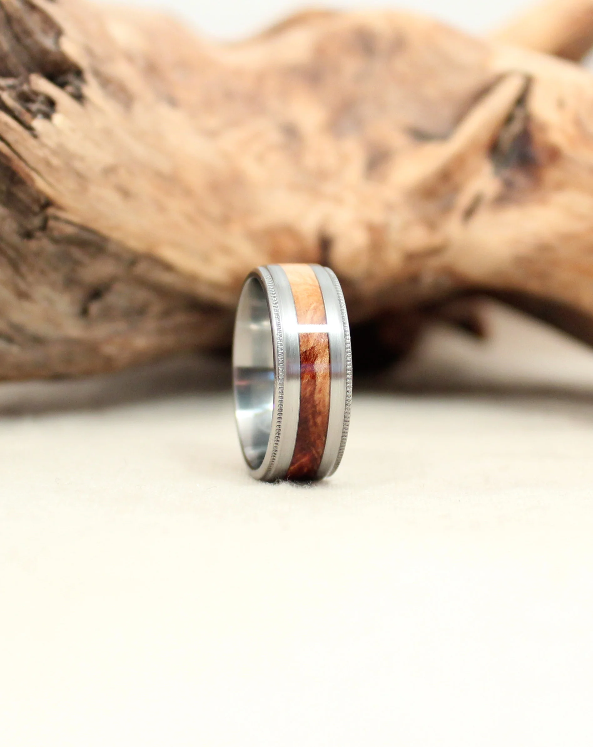 Titanium and Japanese Sugi (heartwood/sapwood)