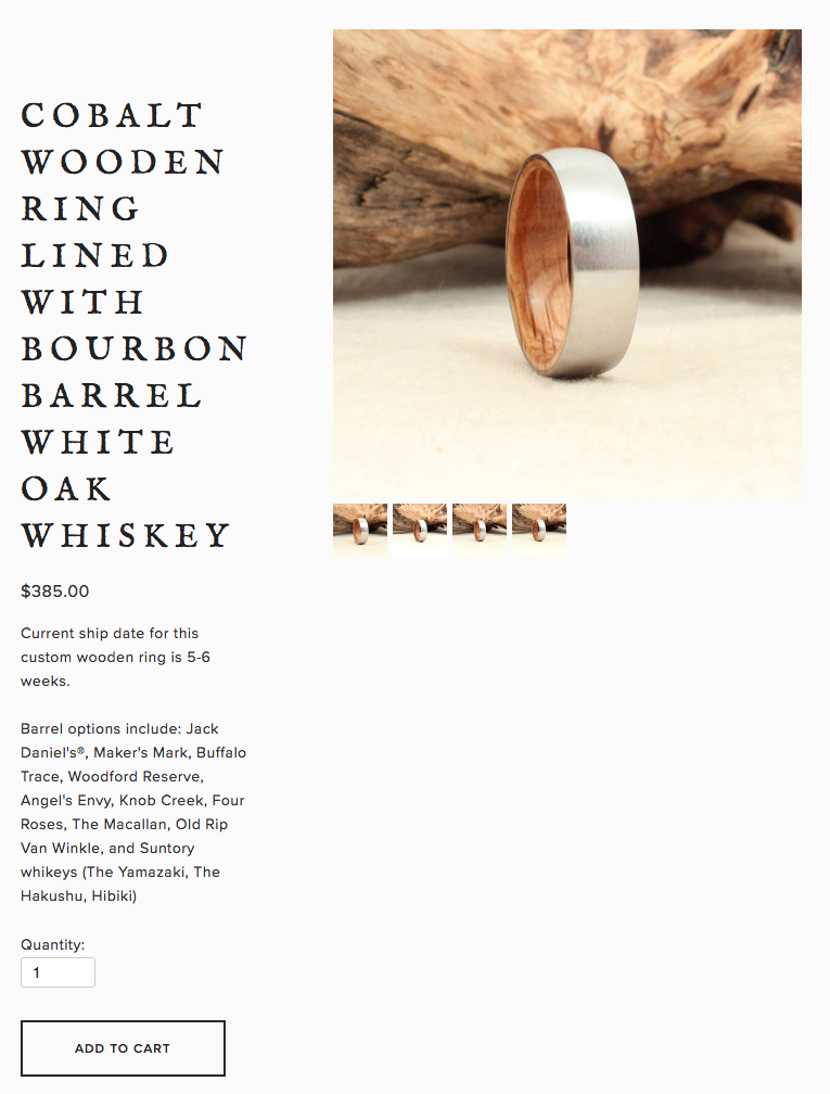 6mm Whiskey Barrel Rings for Men - Thin Black Tungsten Wood Ring Bourbon Barrel Inlay 11