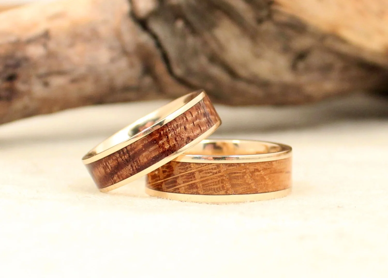 14k Gold and Hawaiian Koa and 14k Gold and Woodford Reserve Barrel Oak