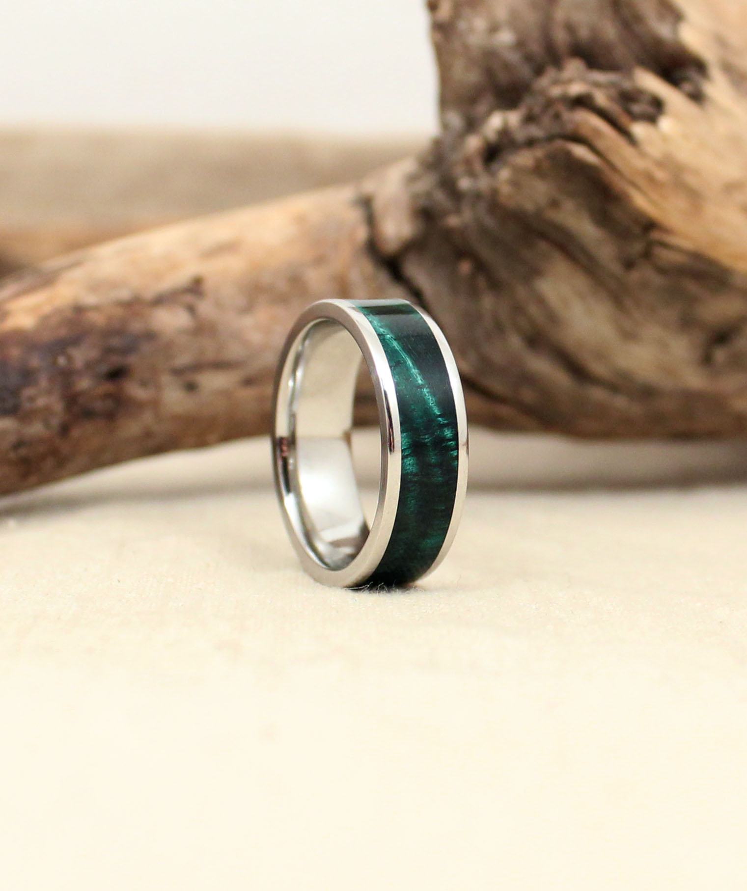 Dyed Koa Wooden Ring | Cobalt and Koa Ring — WedgeWood Rings